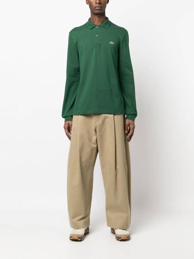 Lacoste Poloshirt met logopatch Groen