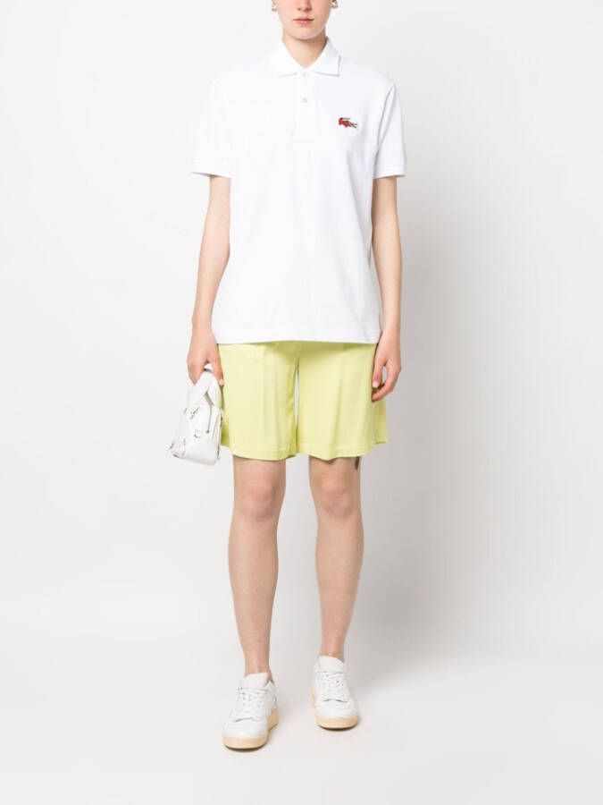 Lacoste Top met logopatch Wit