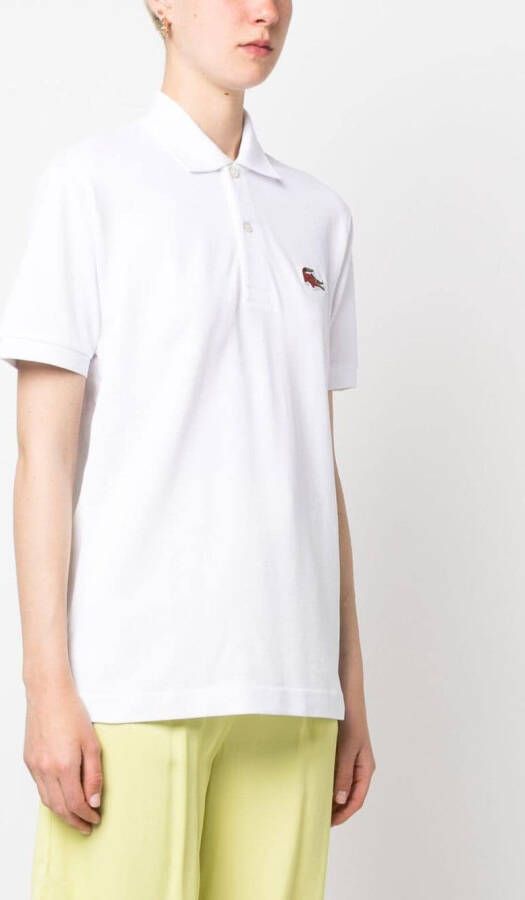 Lacoste Top met logopatch Wit