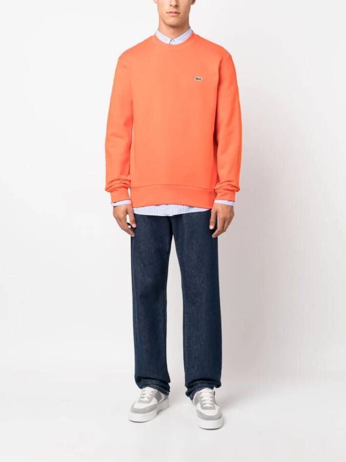 Lacoste Sweater met logopatch Oranje