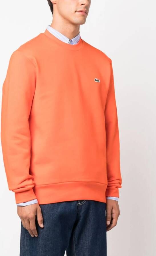 Lacoste Sweater met logopatch Oranje