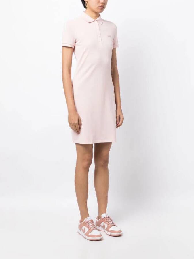 Lacoste Polojurk met logopatch Roze