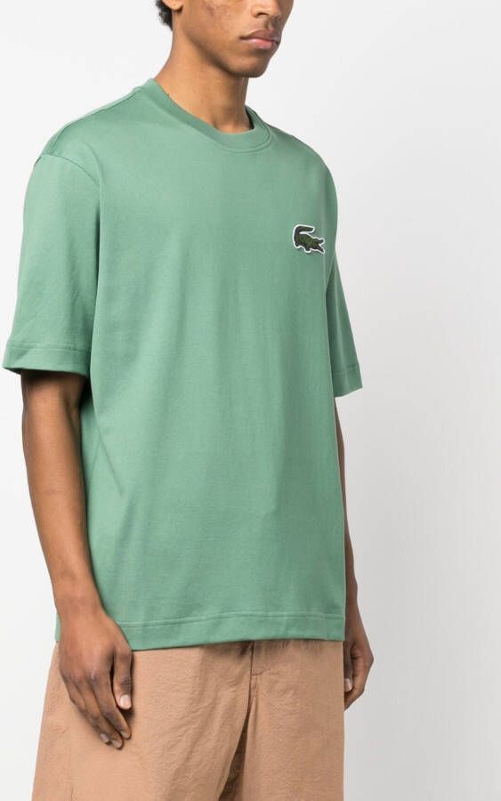 Lacoste T-shirt met logopatch Groen
