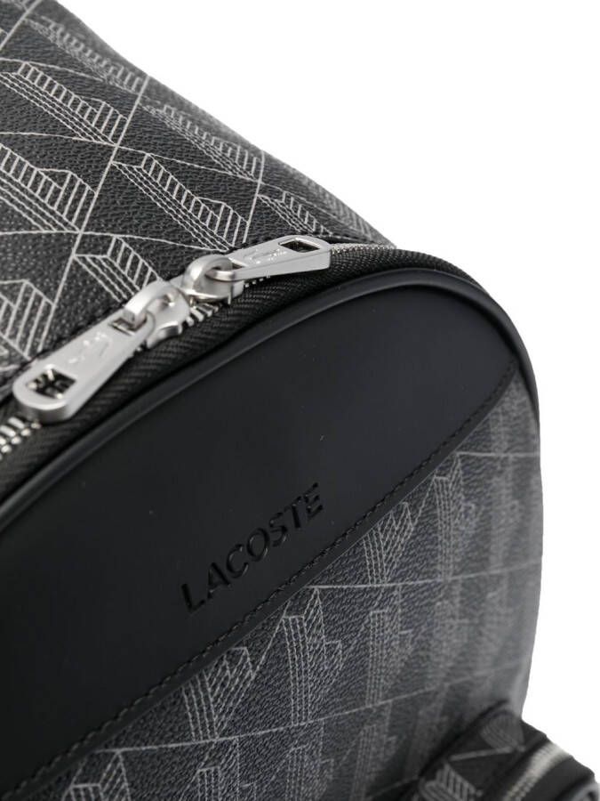 Lacoste Rugzak met monogramprint Zwart