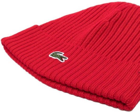 Lacoste Muts met logopatch Rood