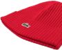 Lacoste Muts met logopatch Rood - Thumbnail 2