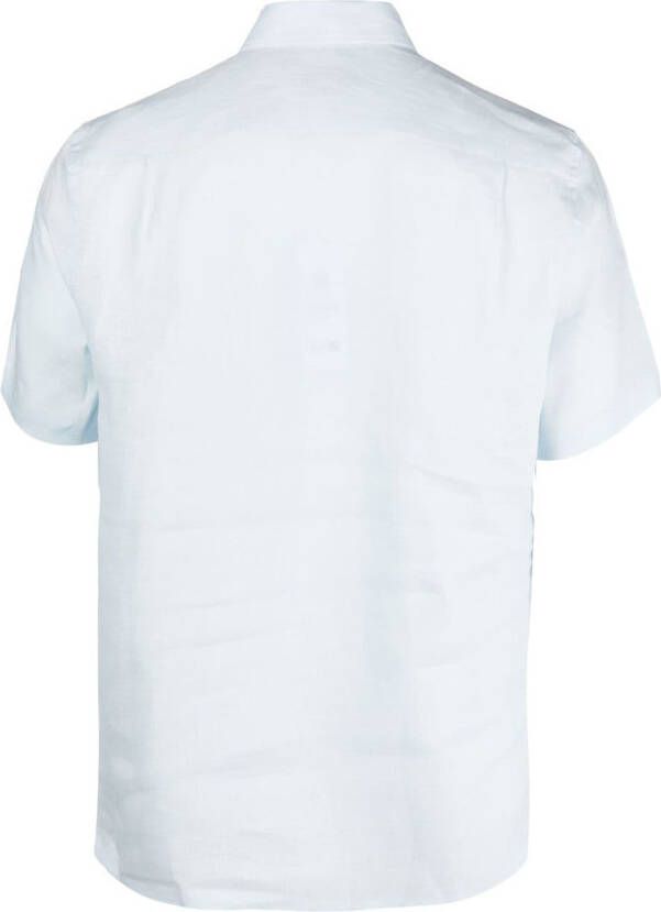 Lacoste Overhemd met geborduurd logo Blauw