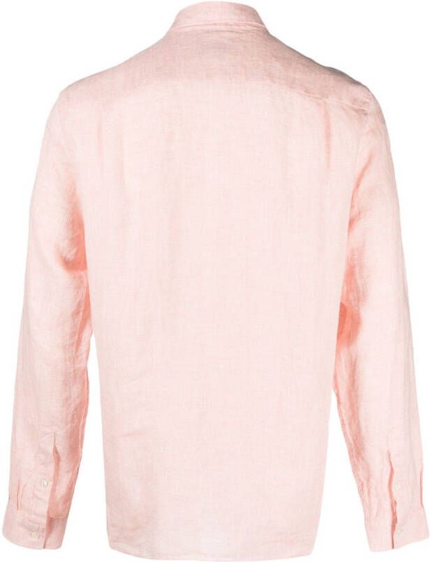 Lacoste Overhemd met geborduurd logo Roze