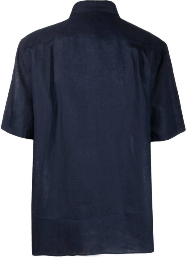Lacoste Overhemd met korte mouwen Blauw
