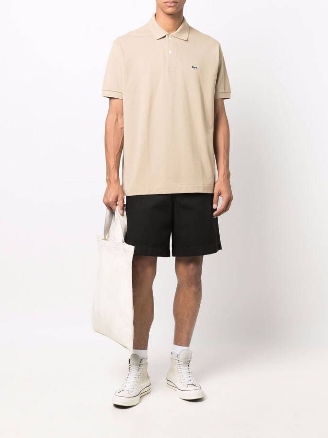 Lacoste Poloshirt met geborduurd logo Beige