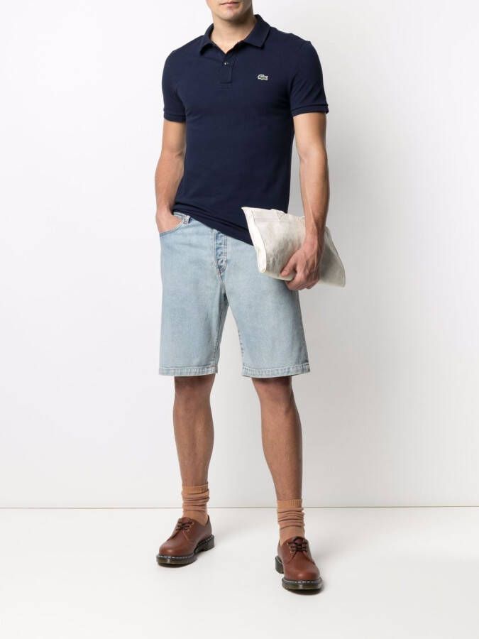 Lacoste Poloshirt met geborduurd logo Blauw