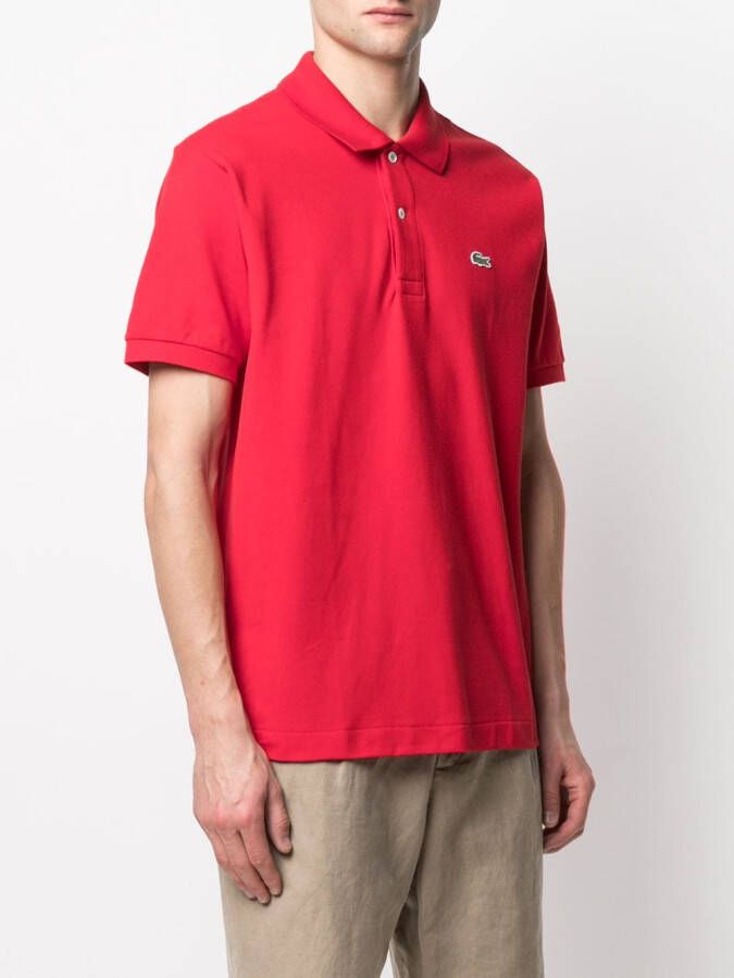 Lacoste Poloshirt met geborduurd logo Rood