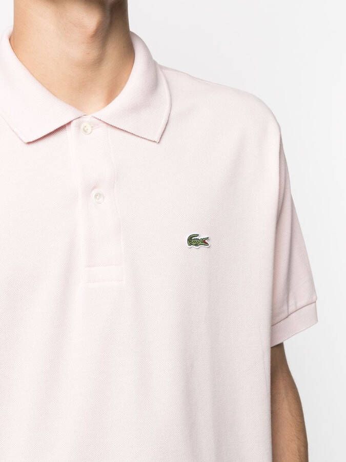 Lacoste Poloshirt met geborduurd logo Roze