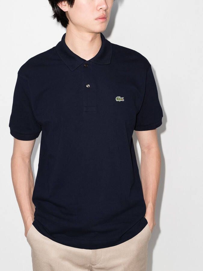 Lacoste Poloshirt met krokodillen-patch Blauw