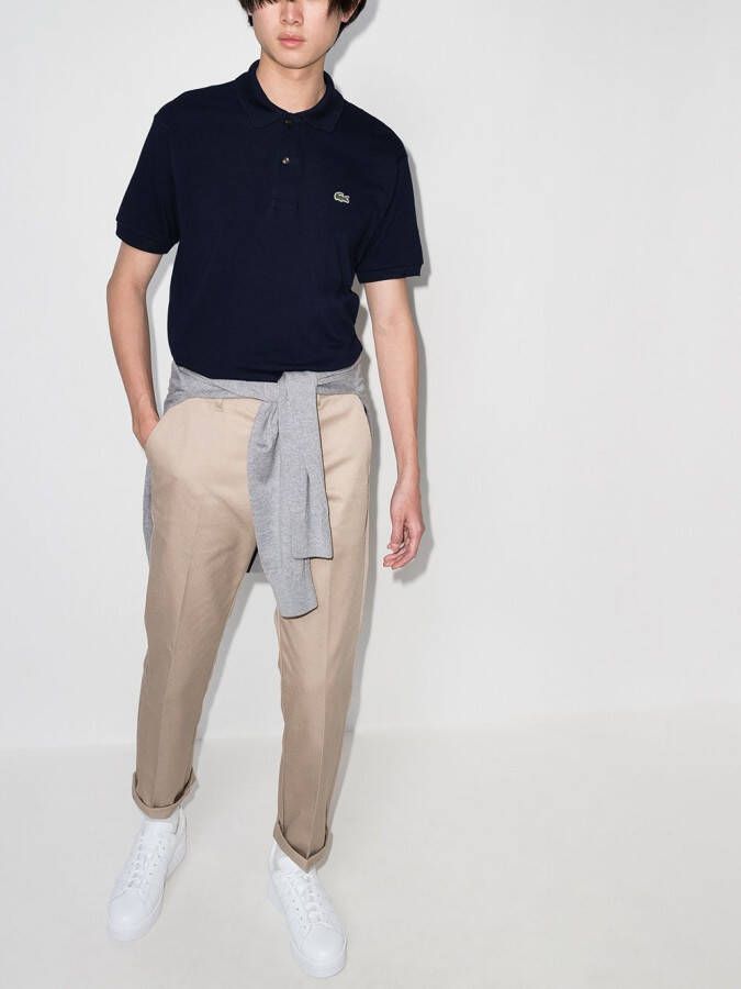 Lacoste Poloshirt met krokodillen-patch Blauw