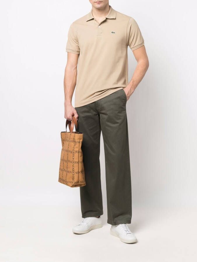 Lacoste Poloshirt met logopatch Beige