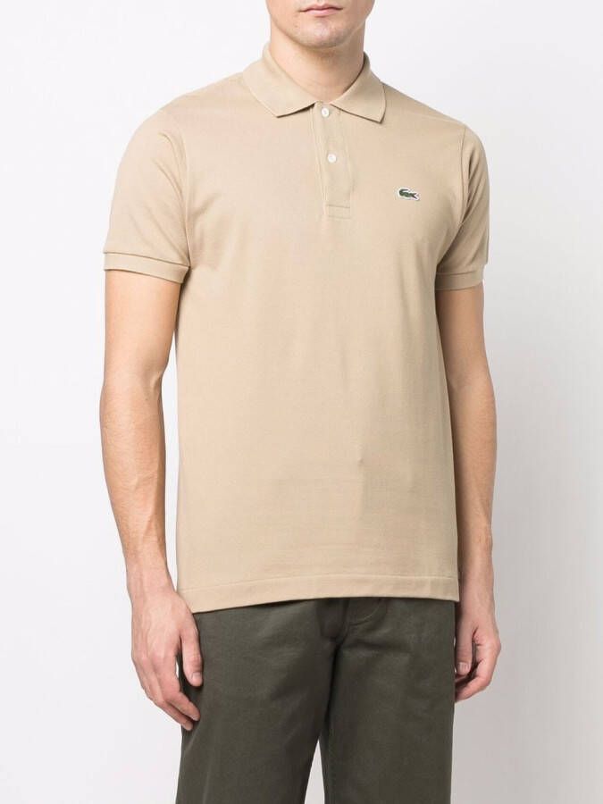 Lacoste Poloshirt met logopatch Beige