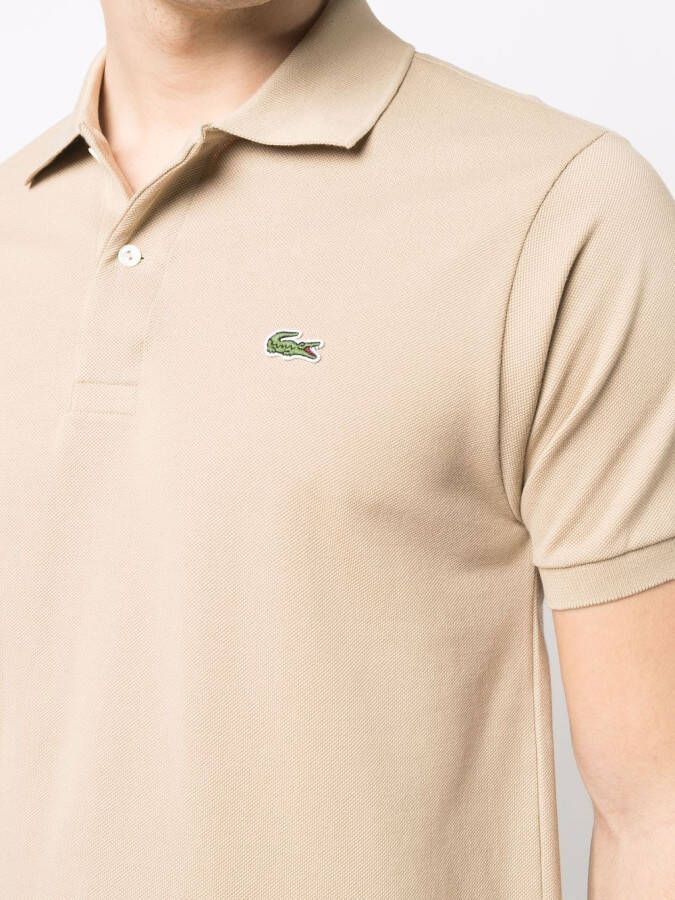 Lacoste Poloshirt met logopatch Beige