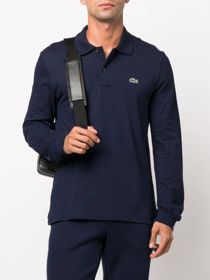 Lacoste Poloshirt met logopatch Blauw