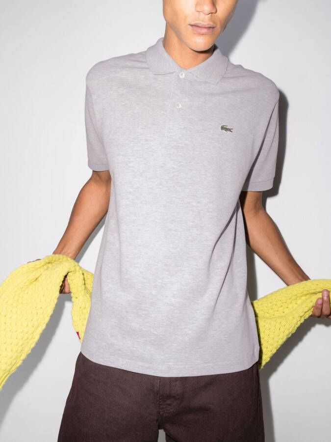 Lacoste Poloshirt met logopatch Grijs