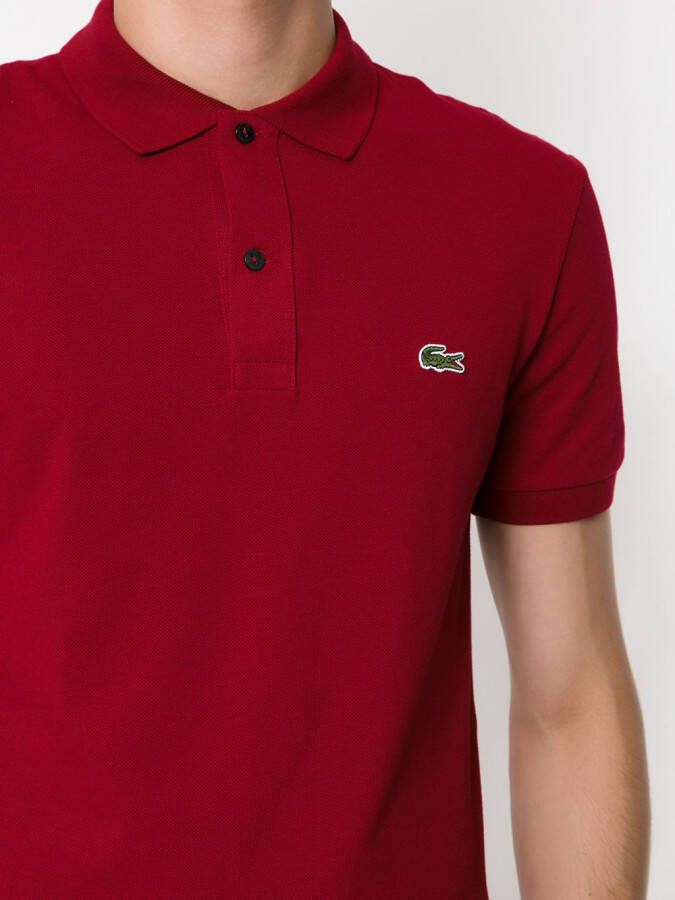 Lacoste Poloshirt met logopatch Rood