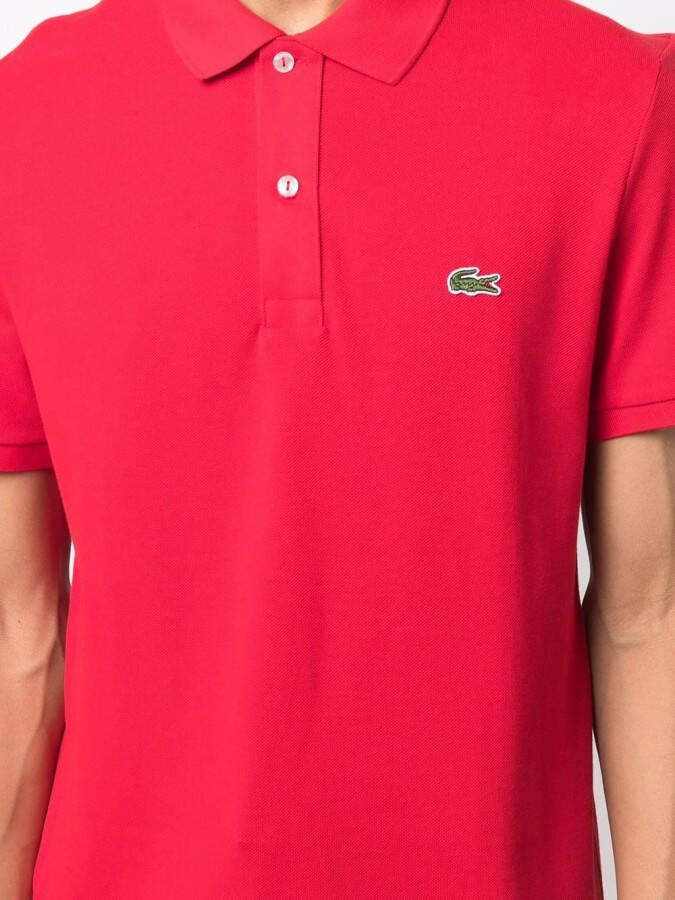 Lacoste Poloshirt met logopatch Rood