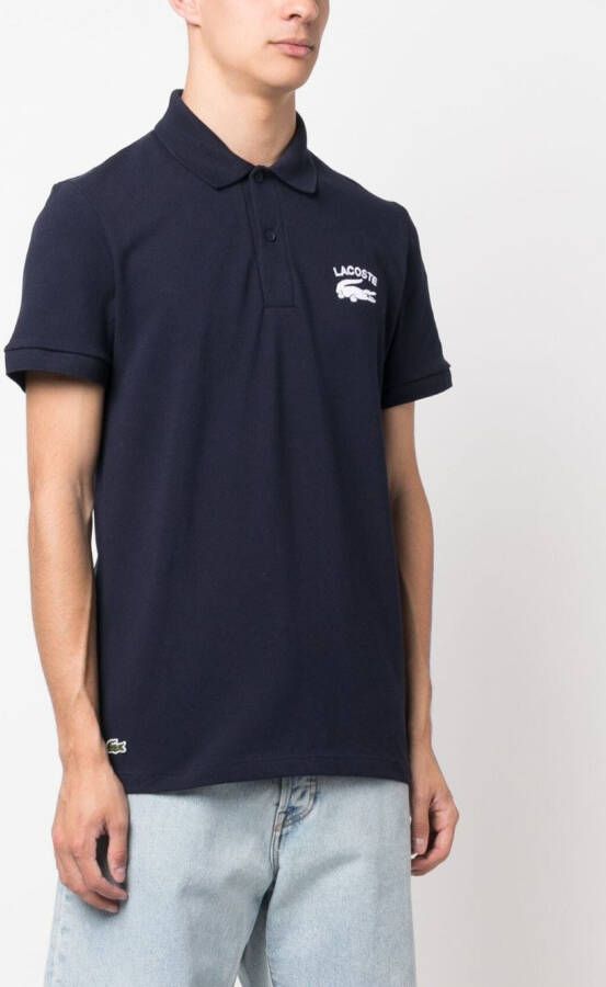Lacoste Poloshirt met logoprint Blauw