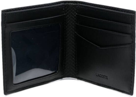 Lacoste Portemonnee met textuur Zwart