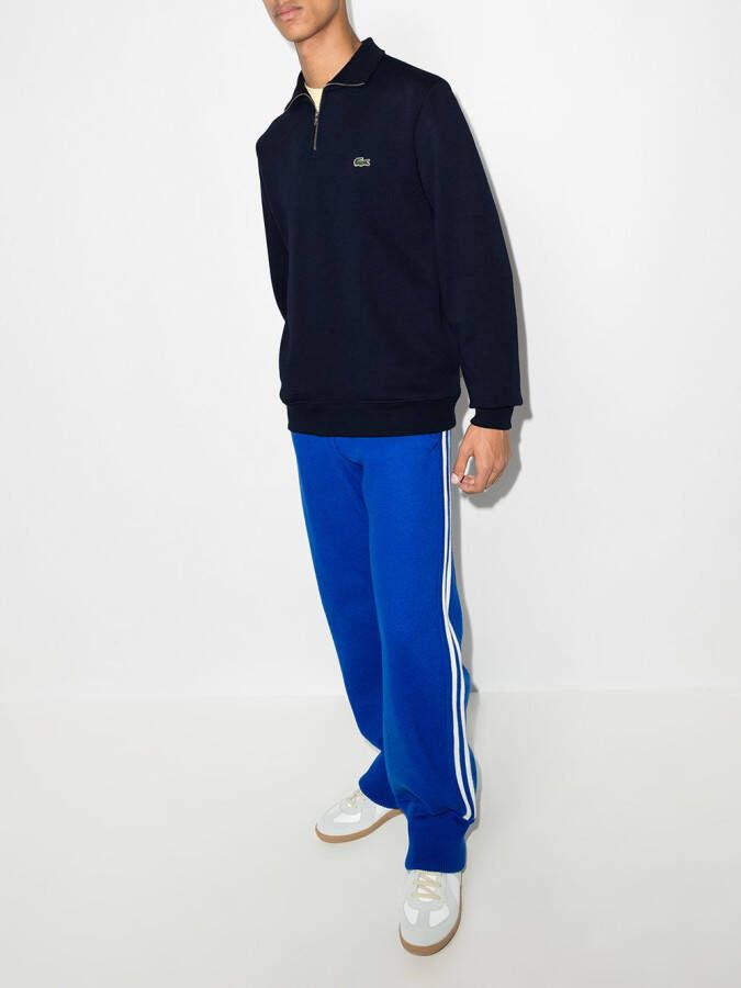 Lacoste Sweater met geborduurd logo Blauw