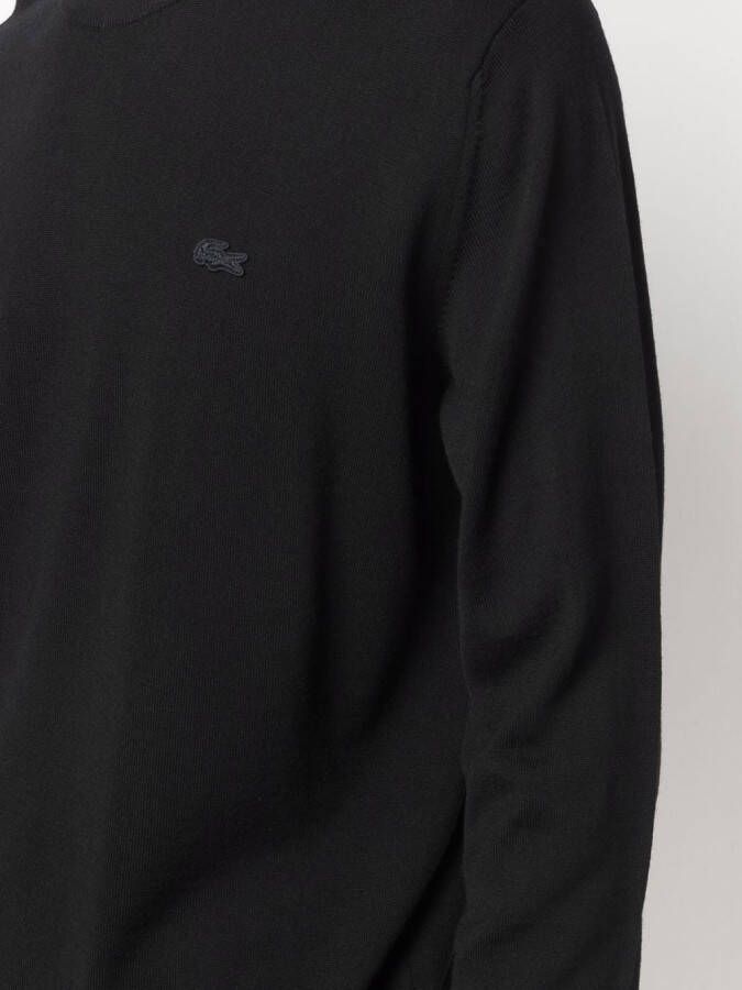 Lacoste Sweater met geborduurd logo Zwart