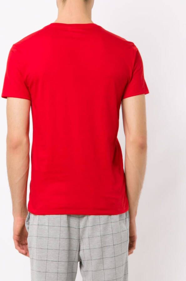 Lacoste T-shirt met geborduurd logo Rood
