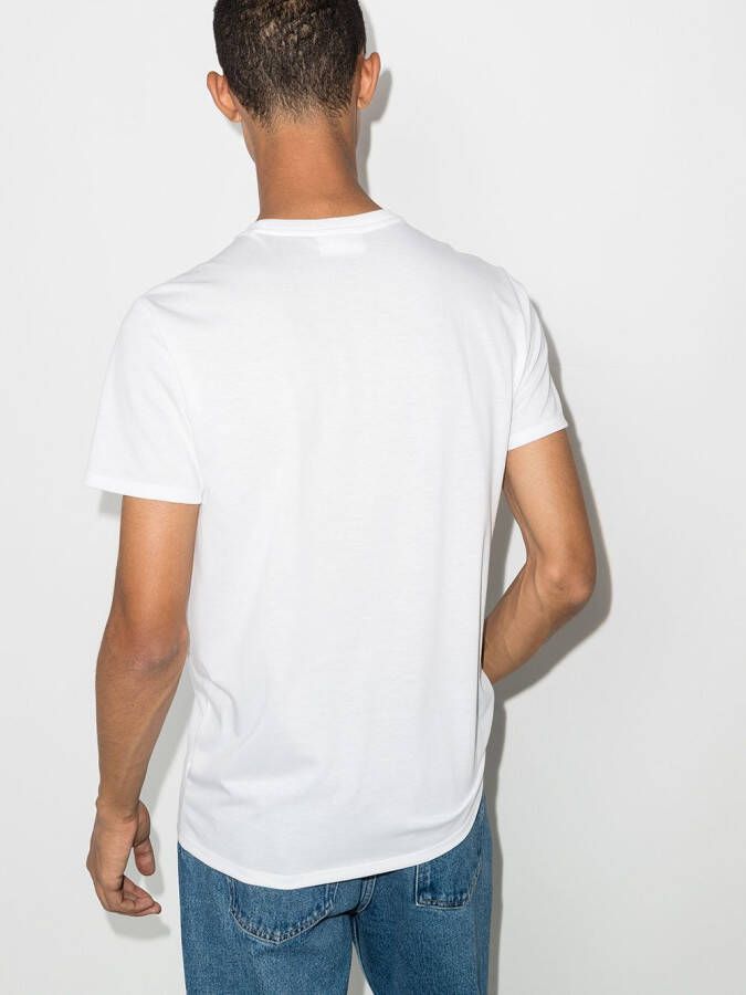 Lacoste T-shirt met geborduurd logo Wit
