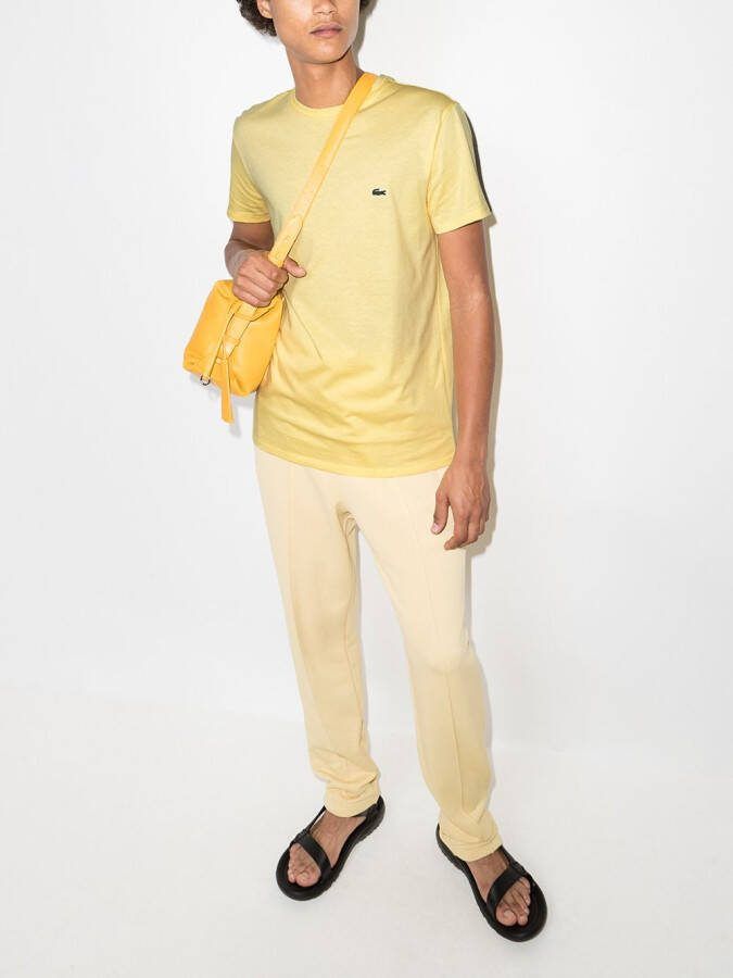 Lacoste T-shirt met logopatch Geel