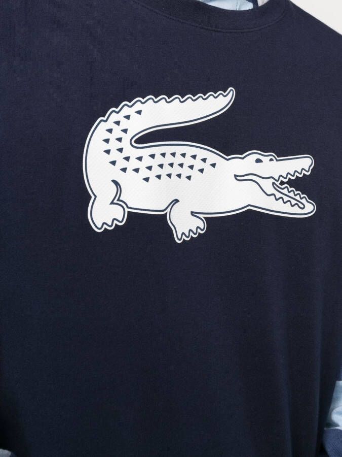 Lacoste T-shirt met logoprint Blauw