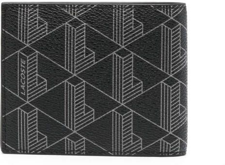 Lacoste Portemonnee met monogram Zwart