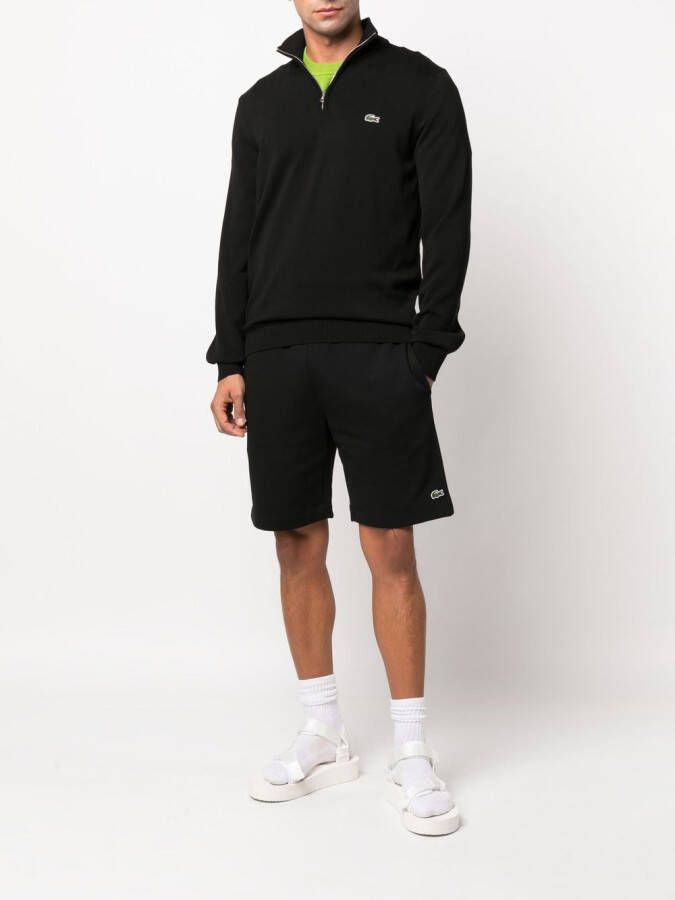 Lacoste Trainingsshorts met logopatch Zwart