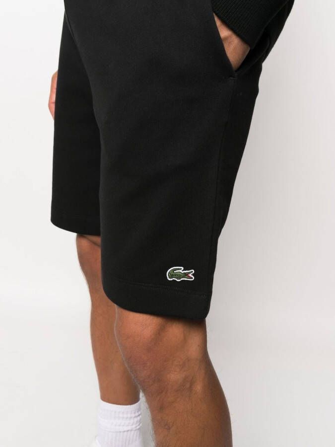 Lacoste Trainingsshorts met logopatch Zwart