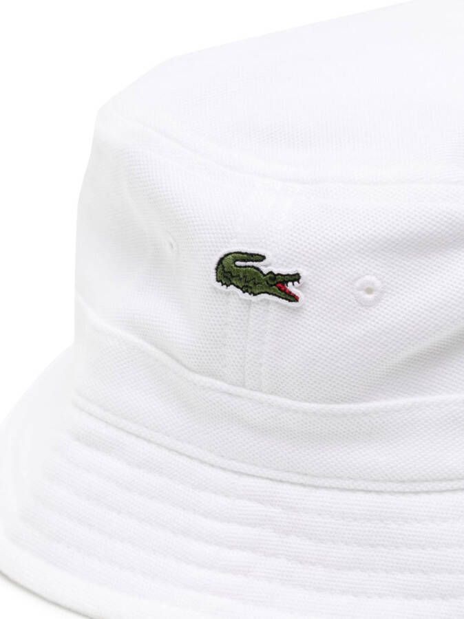 Lacoste Vissershoed met logopatch Wit