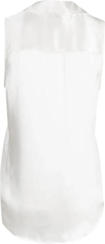 L'Agence Zijden blouse Wit