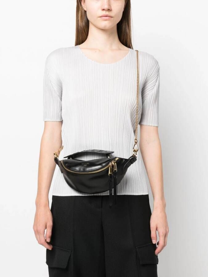 Lancel Origami crossbodytas met logo Zwart