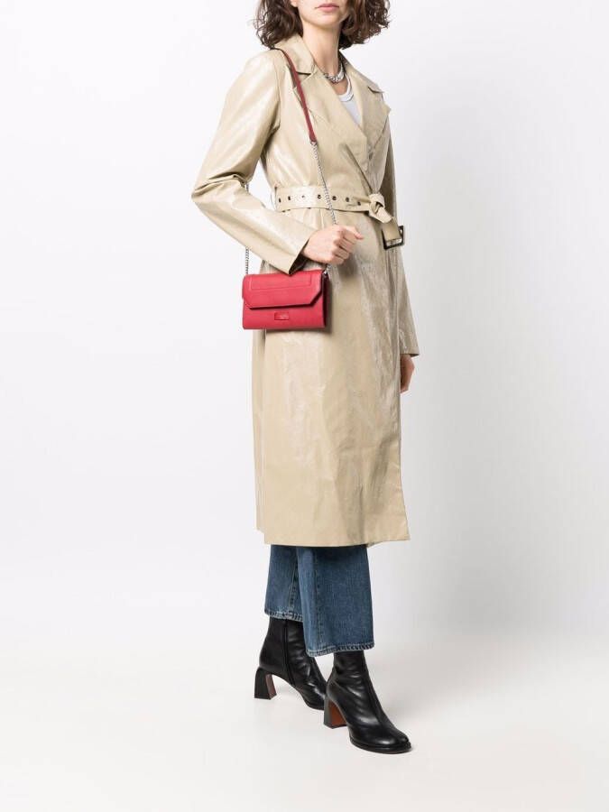Lancel Schoudertas met afneembare band Rood