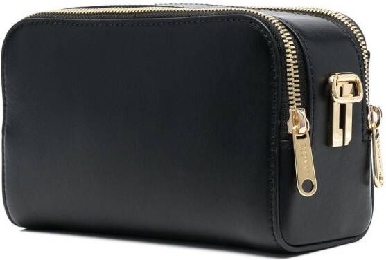Lancel Schoudertas met logoplakkaat Zwart