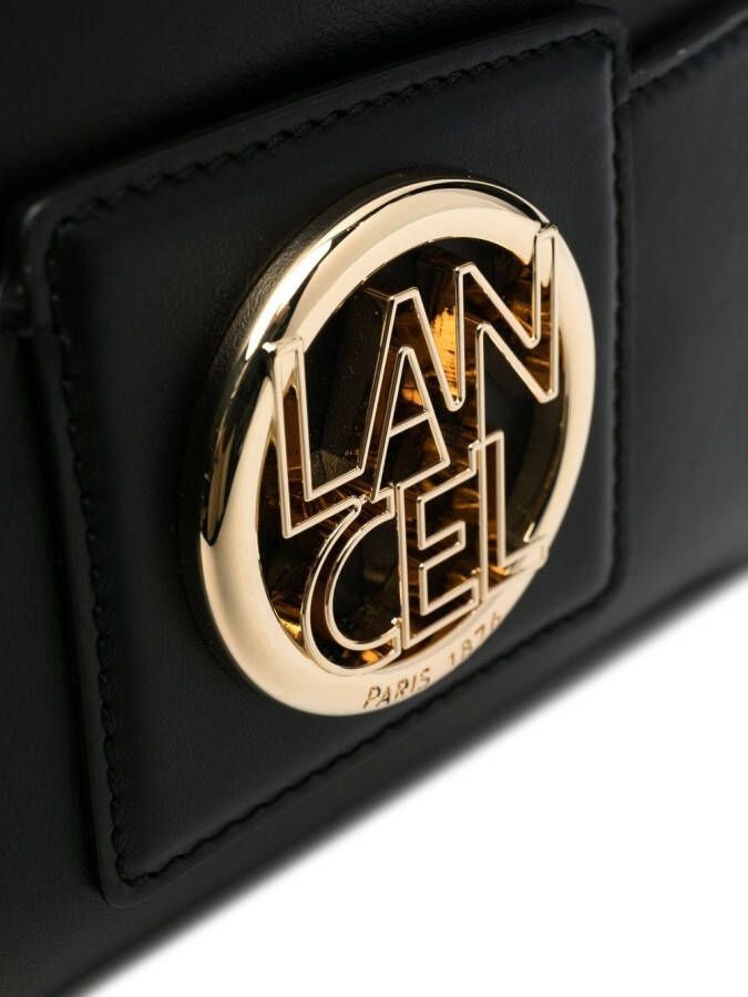 Lancel Schoudertas met logoplakkaat Zwart