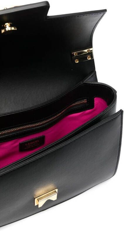 Lancel Schoudertas met logoplakkaat Zwart