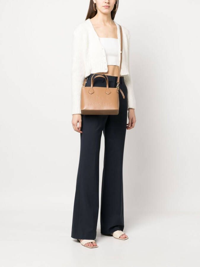 Lancel Shopper met logo-reliëf Bruin