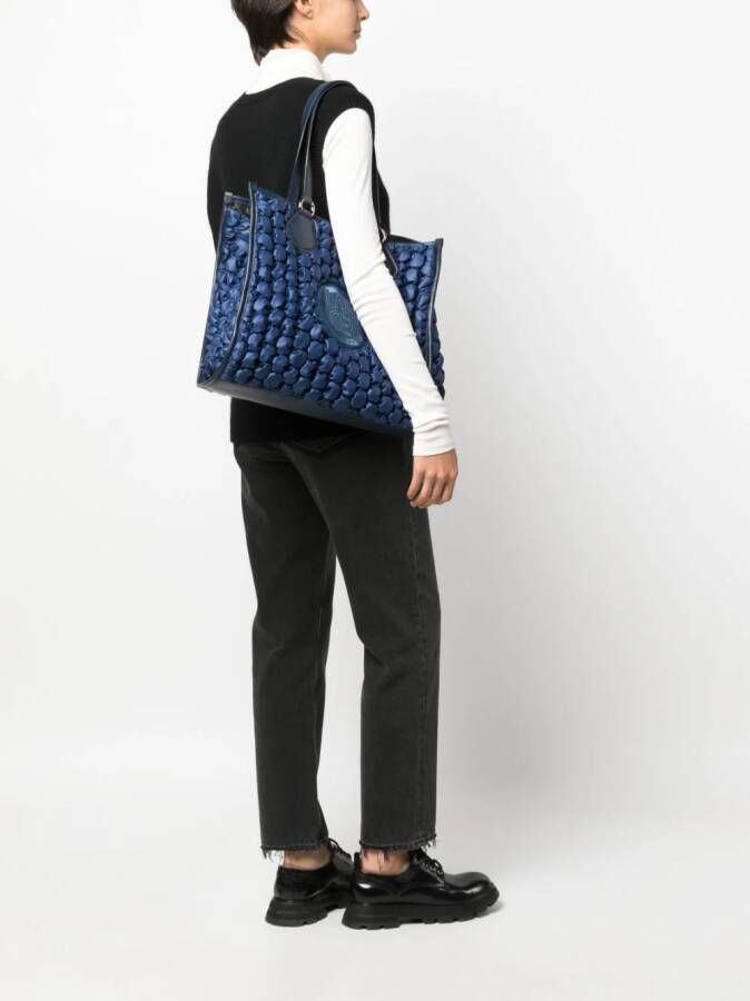Lancel Summer shopper met bubbelpatroon Blauw