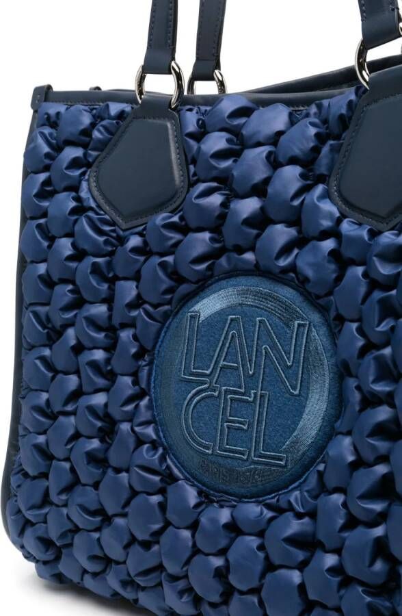 Lancel Summer shopper met bubbelpatroon Blauw