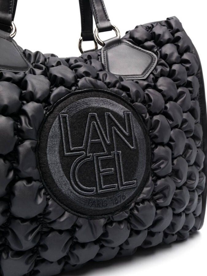 Lancel Summer shopper met bubbelpatroon Zwart