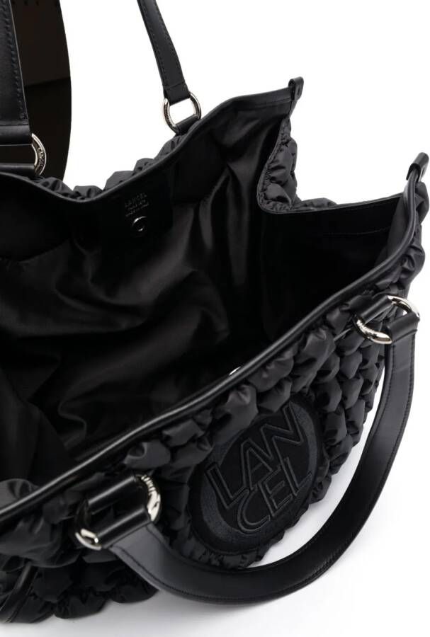 Lancel Summer shopper met bubbelpatroon Zwart