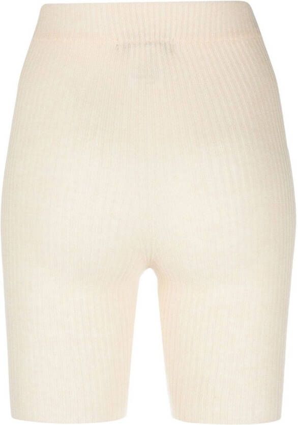 Laneus Shorts met elastische taille Beige